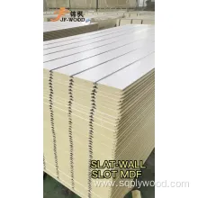 Slatwall Aluminum Insert Profile with Wood Grain Color Slot MDF 7 Full Groove + 2 Half Groove